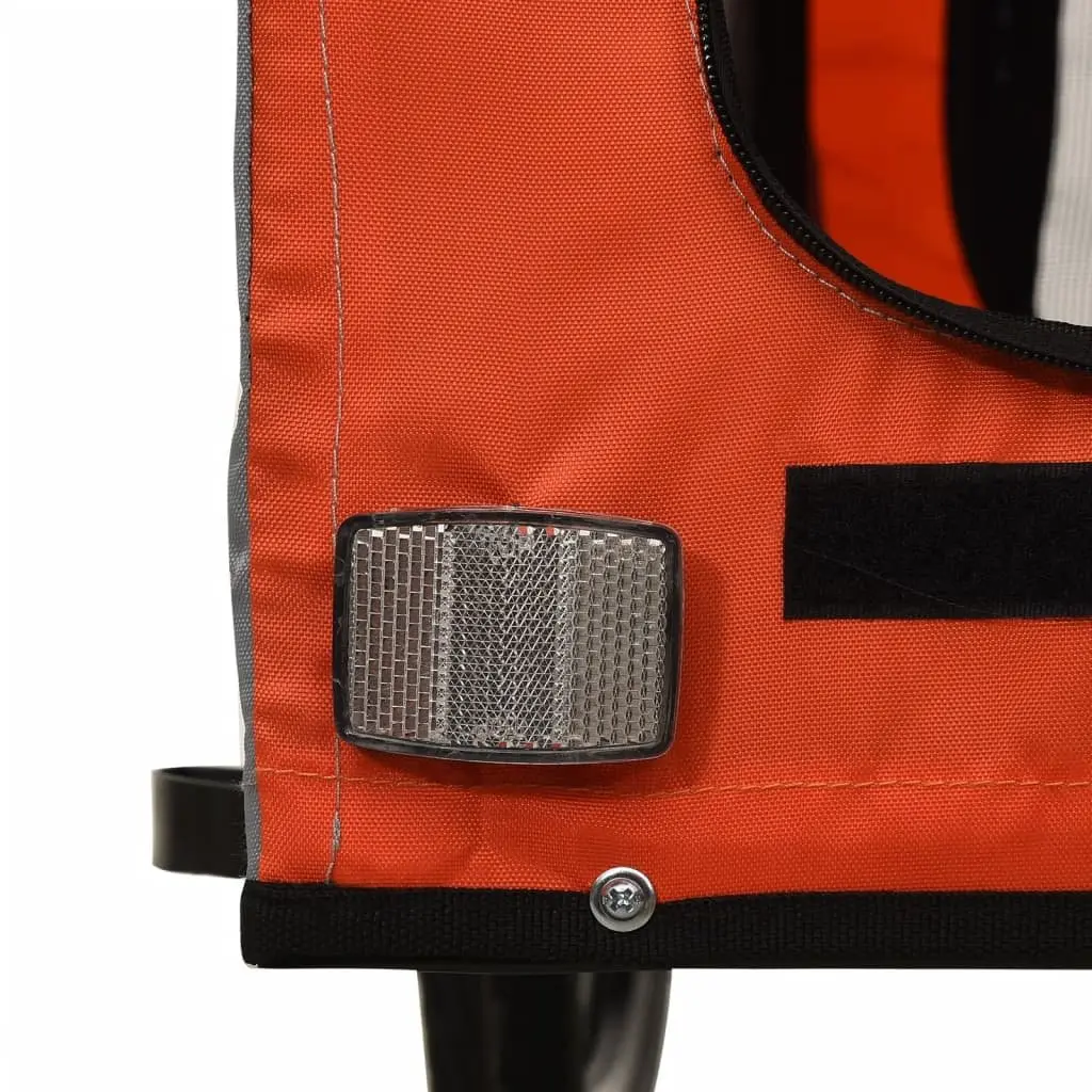 Pet Bike Trailer for Small Dogs Orange Black
