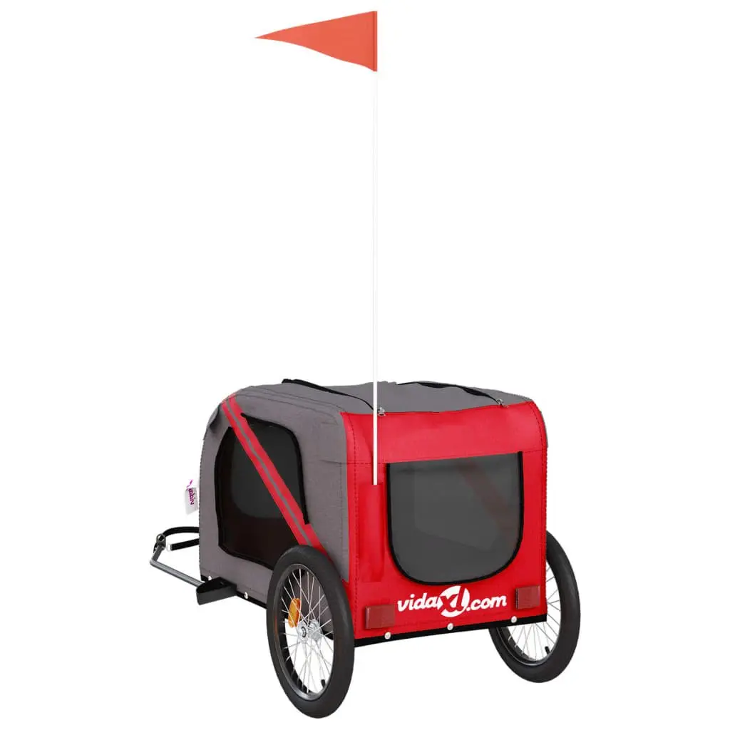 Red Pet Bike Trailer
