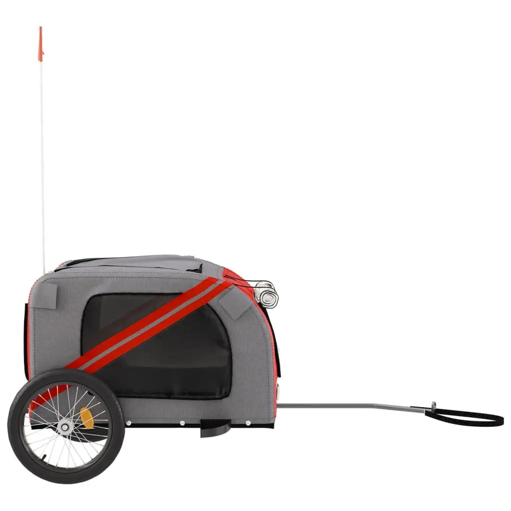 Red Pet Bike Trailer