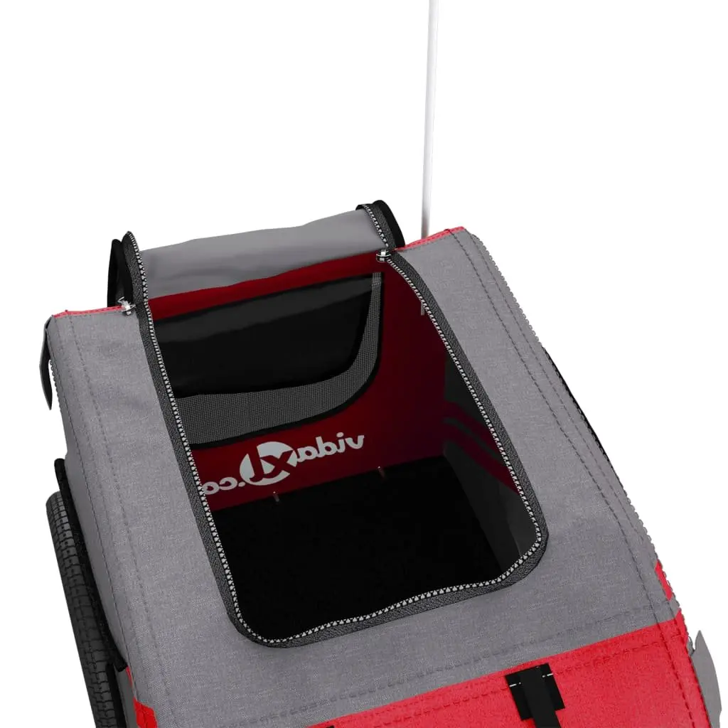Red Pet Bike Trailer