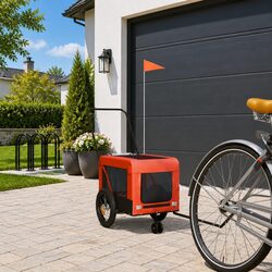 Pet Bike Trailer Specifications - Iron Frame, Oxford Fabric