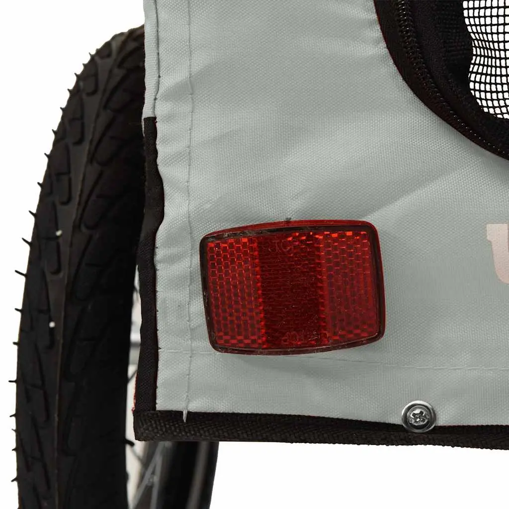 Pet Bike Trailer with Push Bar Small Dog Cat Carrier Tow Behind Bicycle