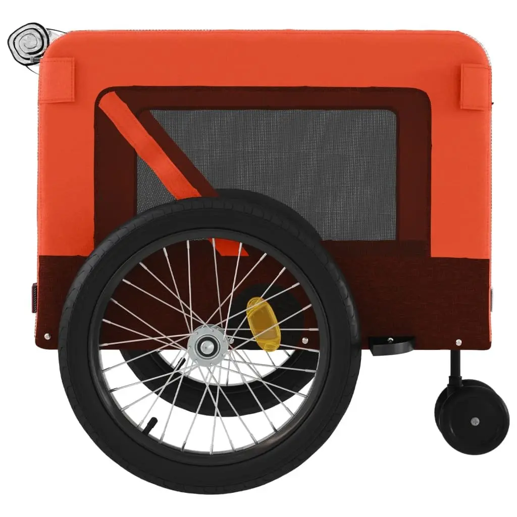 Pet Bike Trailer for Dogs Cats Orange Black Size