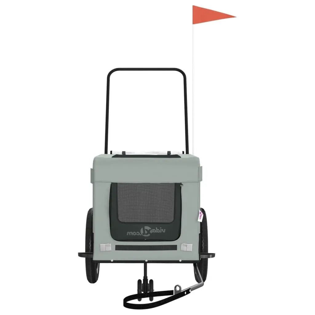 Pet Bike Trailer with Push Bar Small Dogs Carrier Bicycle Cargo Trolley