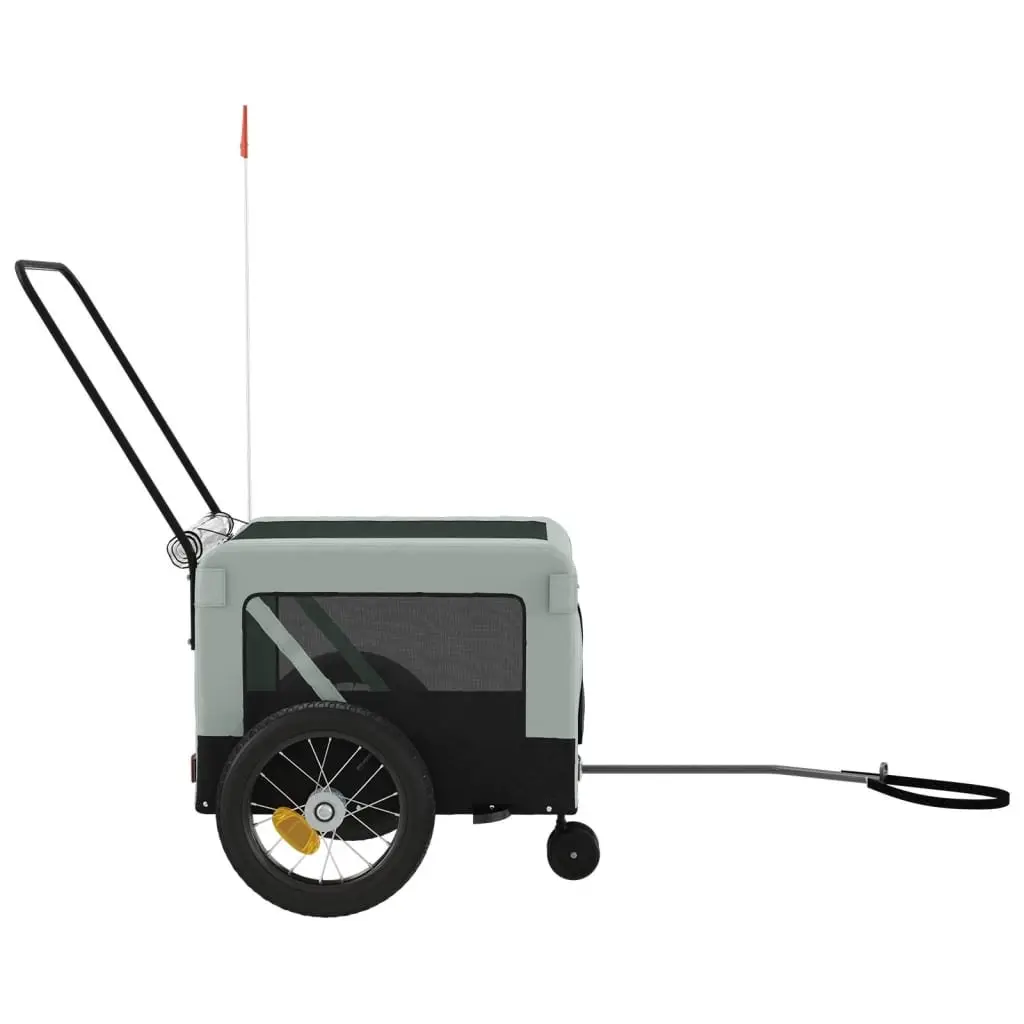 Pet Bike Trailer with Push Bar Small Dogs Carrier Bicycle Cargo Trolley