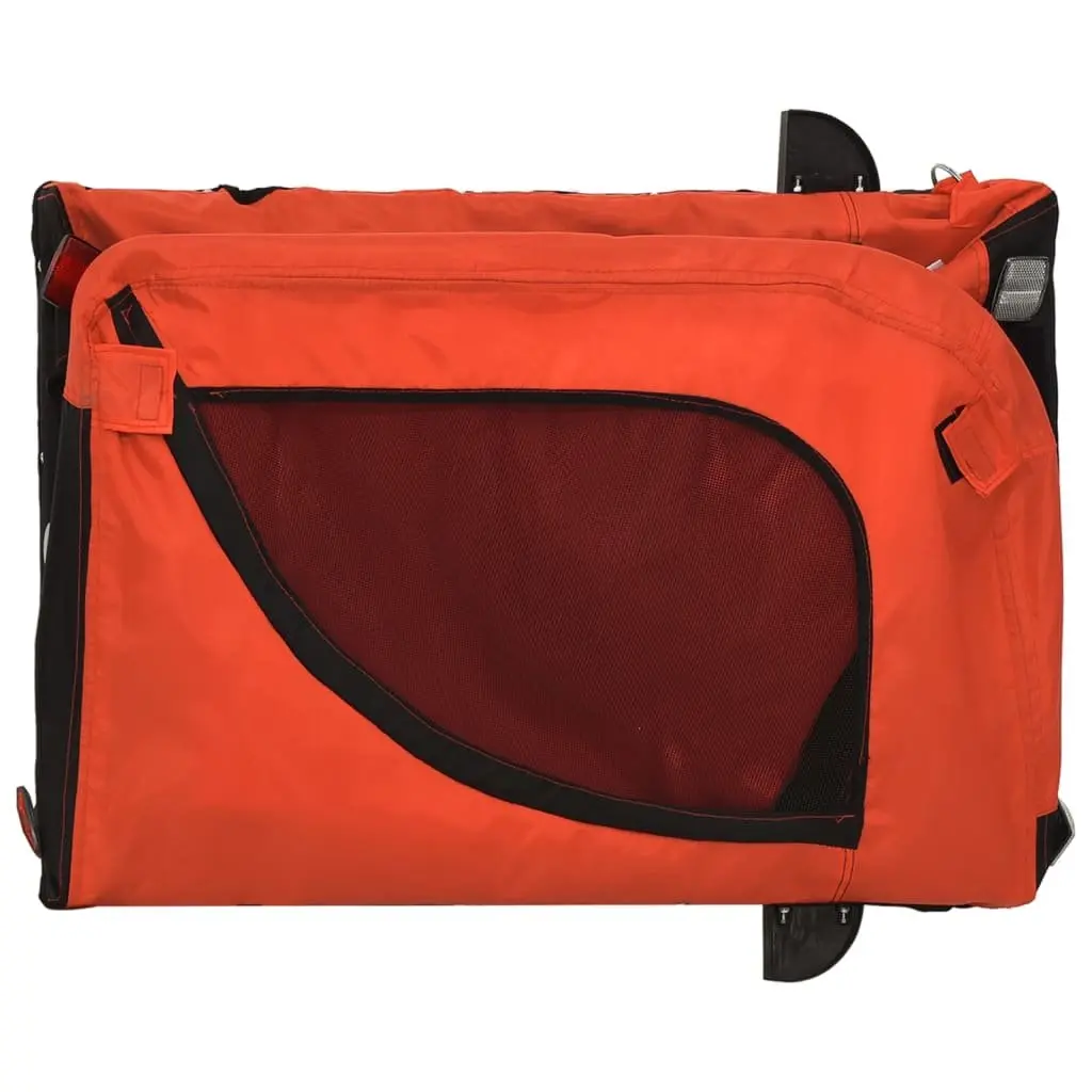 Pet Bike Trailer for Dogs Orange Black 2 Wheel 1 Front Wheel