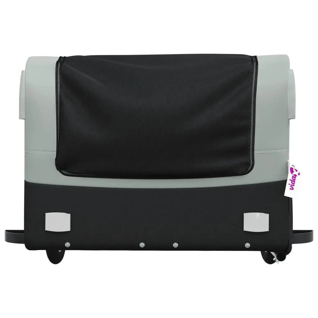 Bike Trailer for Cycling Grey Iron Cargo Hauling 45kg Load Capacity