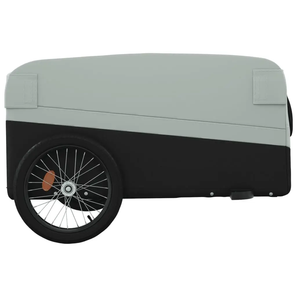 Bike Trailer for Cycling Grey Iron Cargo Hauling 45kg Load Capacity