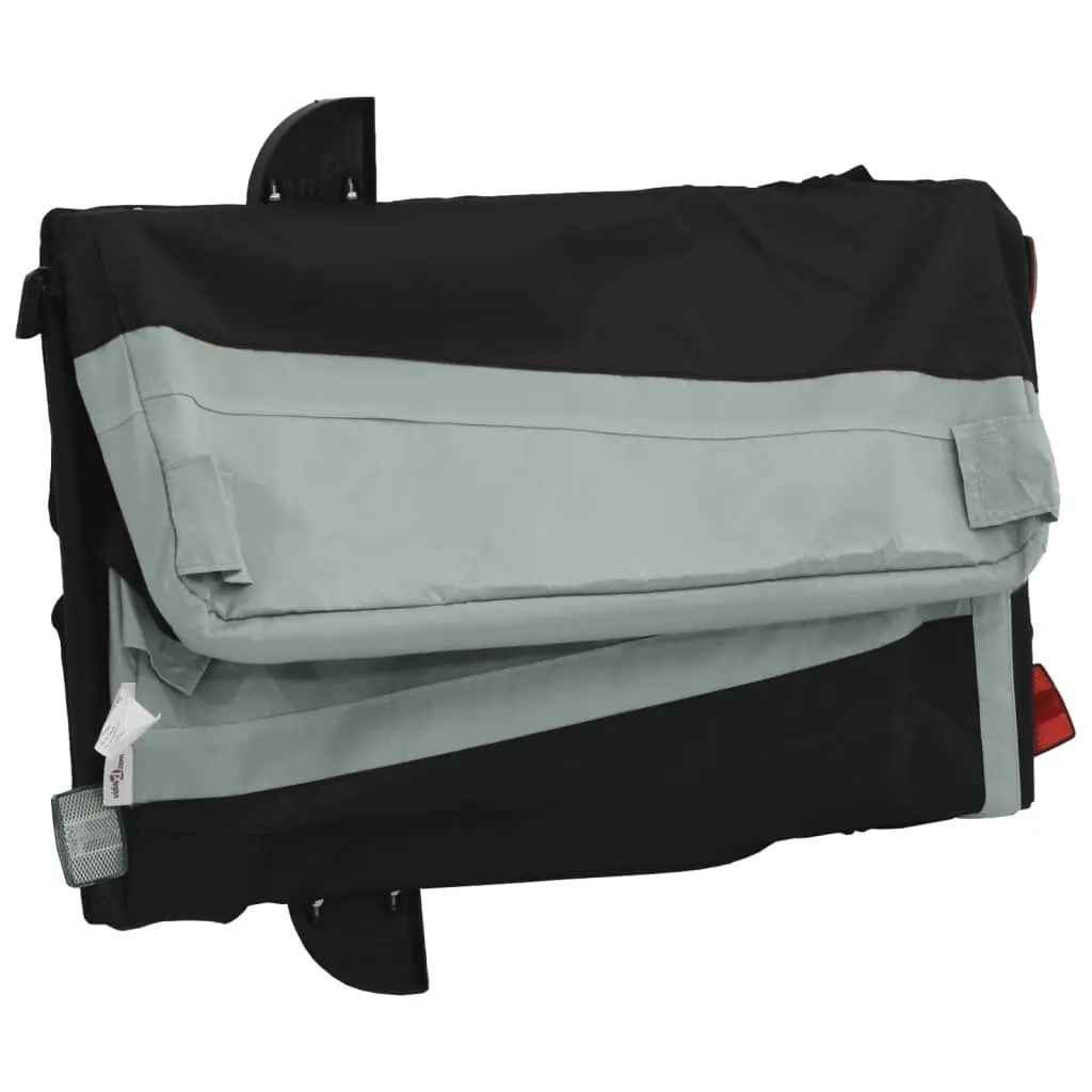 Bike Trailer for Cycling Grey Iron Cargo Hauling 45kg Load Capacity