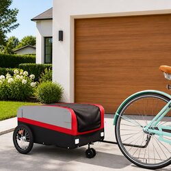 Iron Bike Trailer with 45kg Capacity and Tow Bar