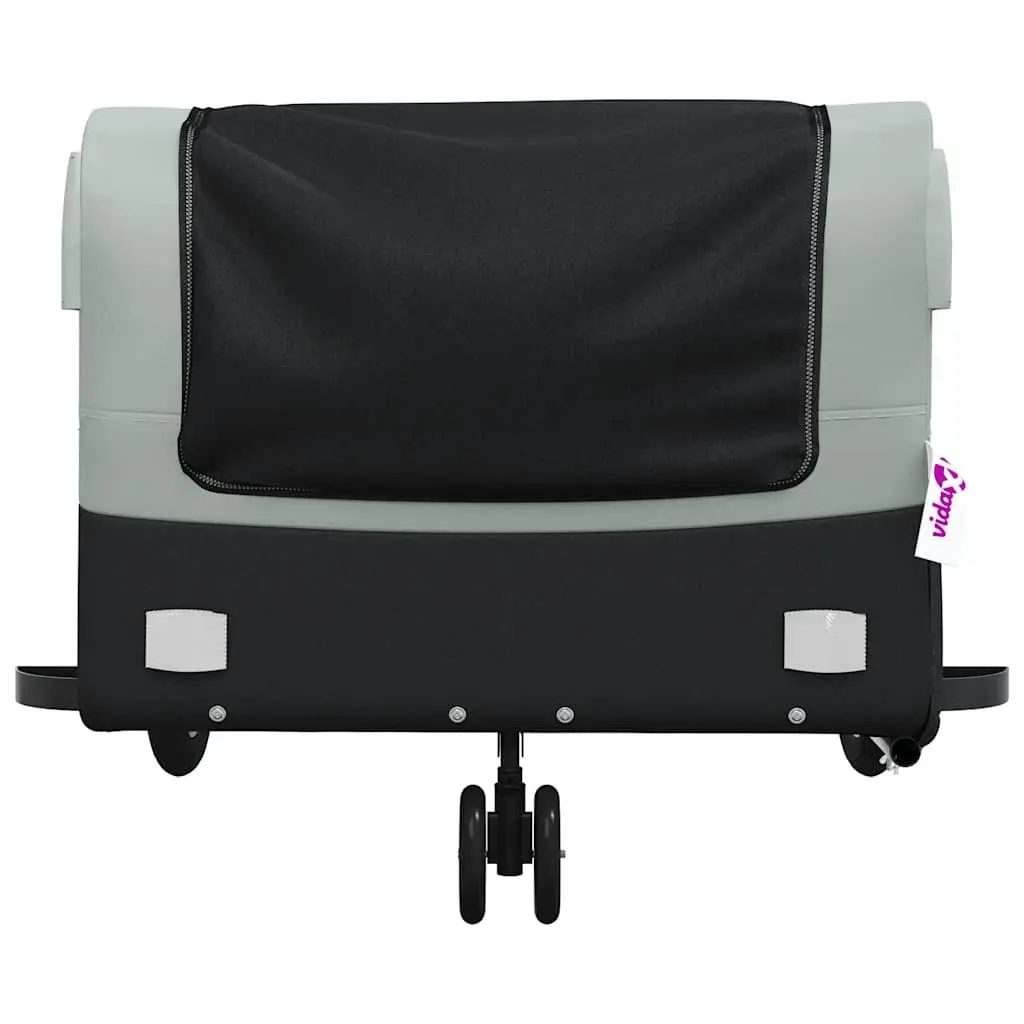 Bike Trailer 45kg Load Capacity Grey Iron Cart Cargo Hauling Bicycle Accessories