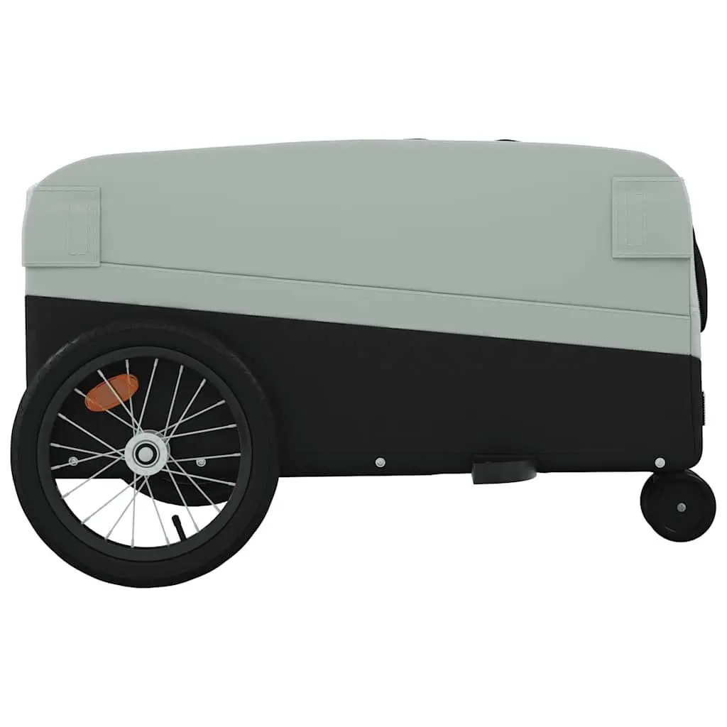Bike Trailer 45kg Load Capacity Grey Iron Cart Cargo Hauling Bicycle Accessories