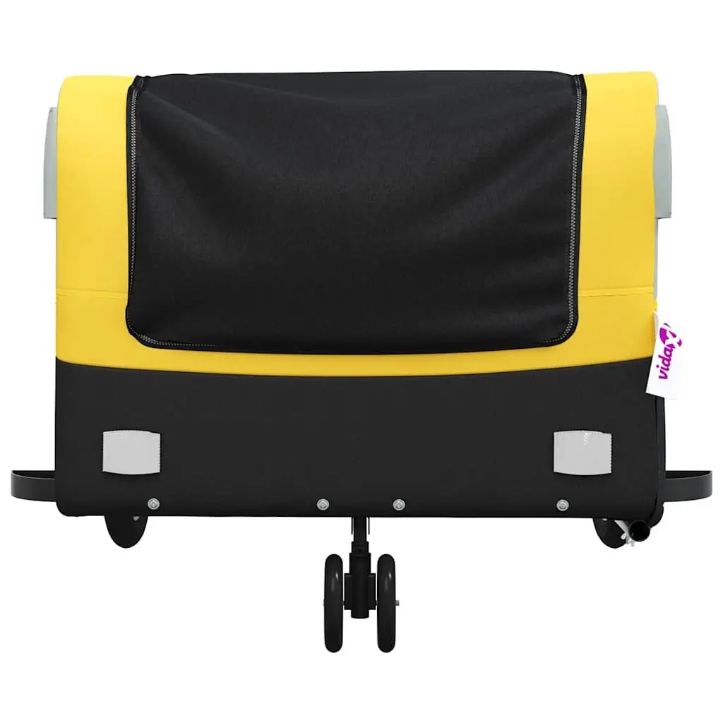 Bike Trailer Yellow Heavy Duty Cargo Cart 45kg Load Capacity Bicycle Hauler