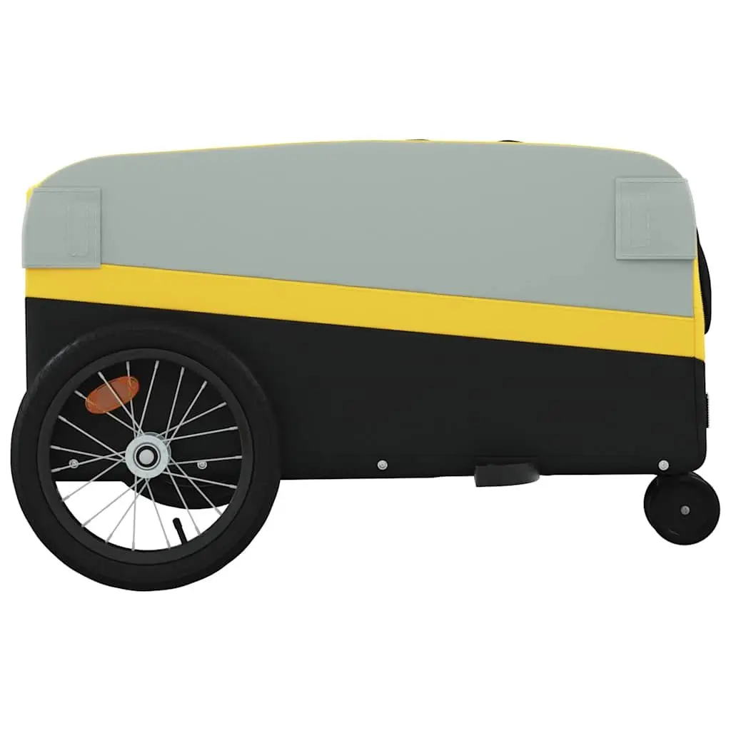 Bike Trailer Yellow Heavy Duty Cargo Cart 45kg Load Capacity Bicycle Hauler