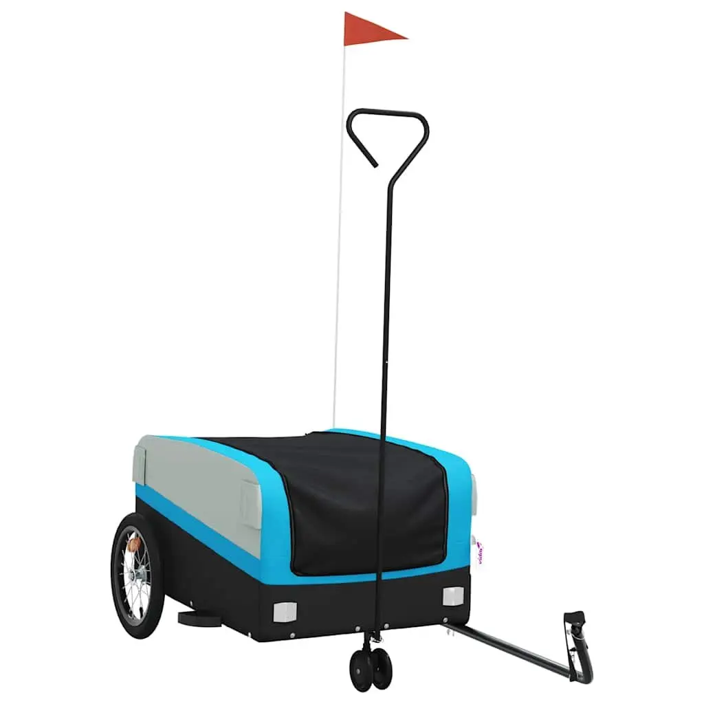 Bike Trailer Cargo Cart Iron Frame Heavy Duty for Bicycle 45kg Load Capacity