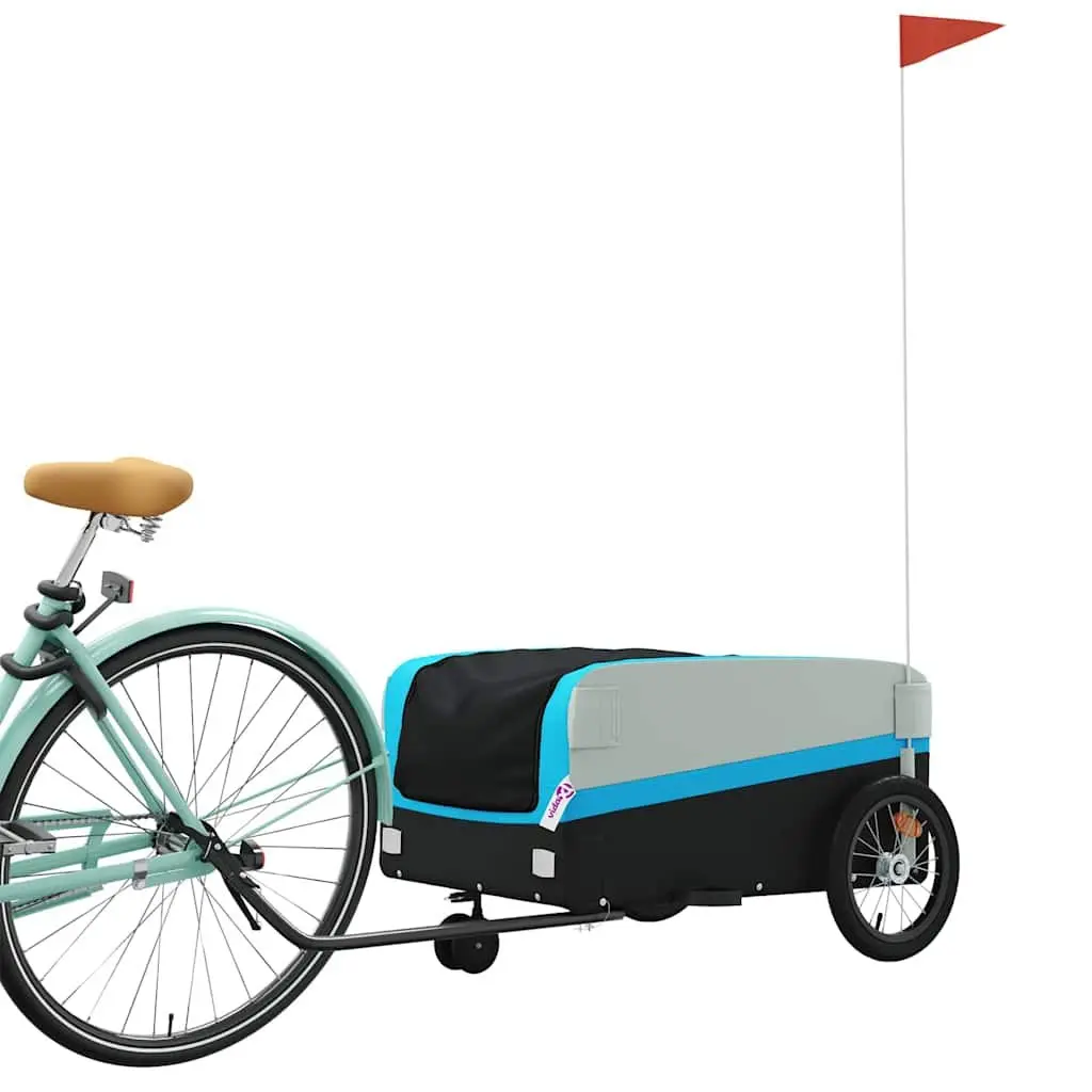 Bike Trailer Cargo Cart Iron Frame Heavy Duty for Bicycle 45kg Load Capacity