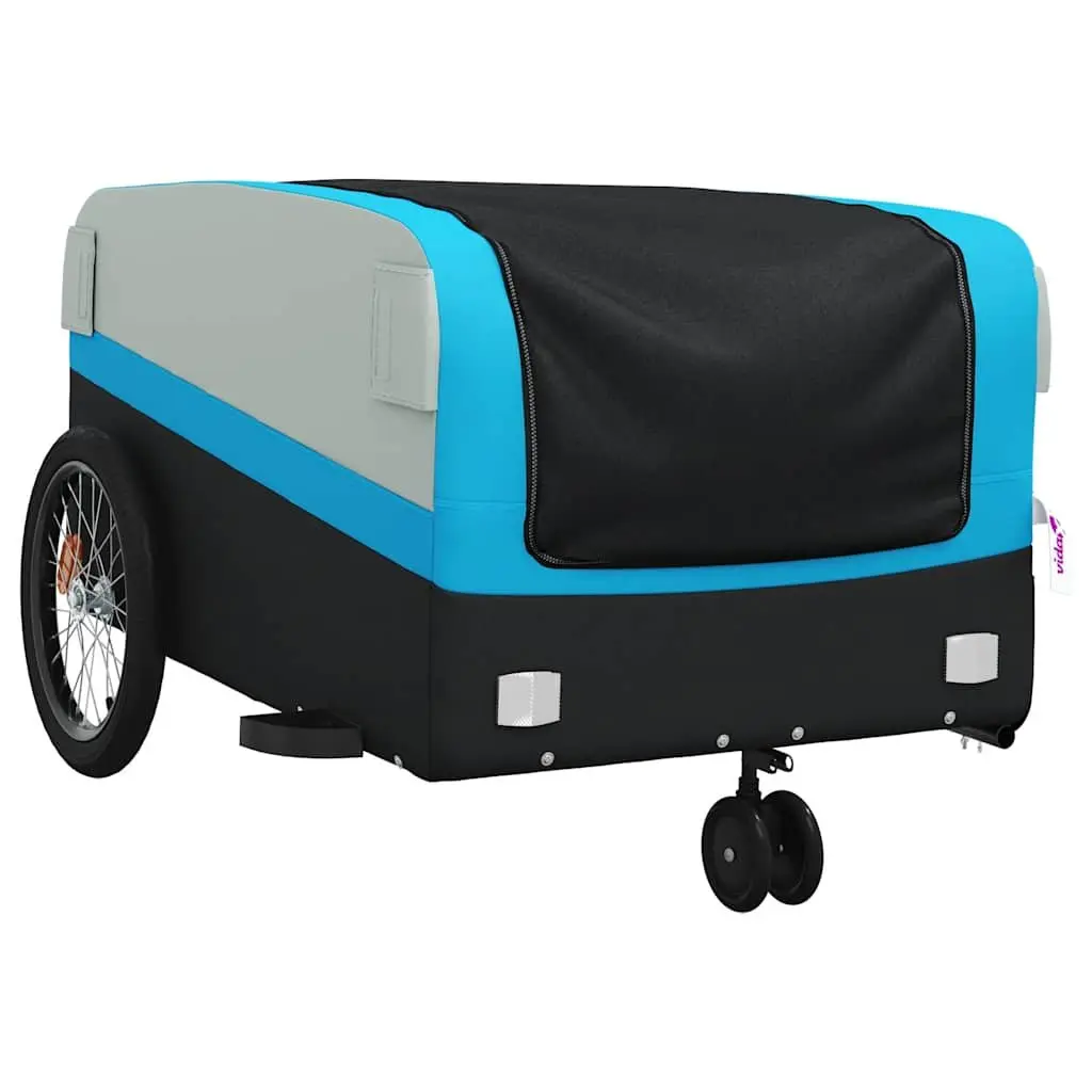 Bike Trailer Cargo Cart Iron Frame Heavy Duty for Bicycle 45kg Load Capacity