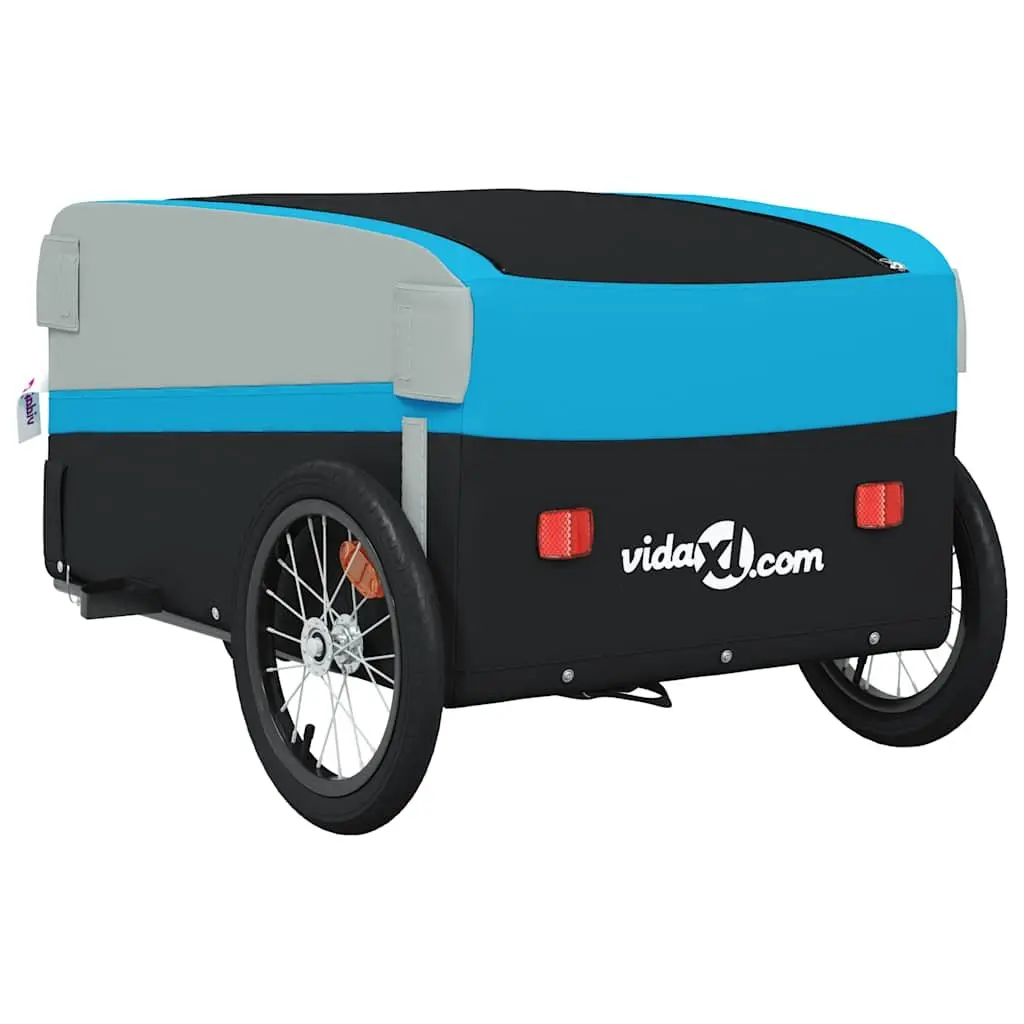 Bike Trailer Cargo Cart Iron Frame Heavy Duty for Bicycle 45kg Load Capacity