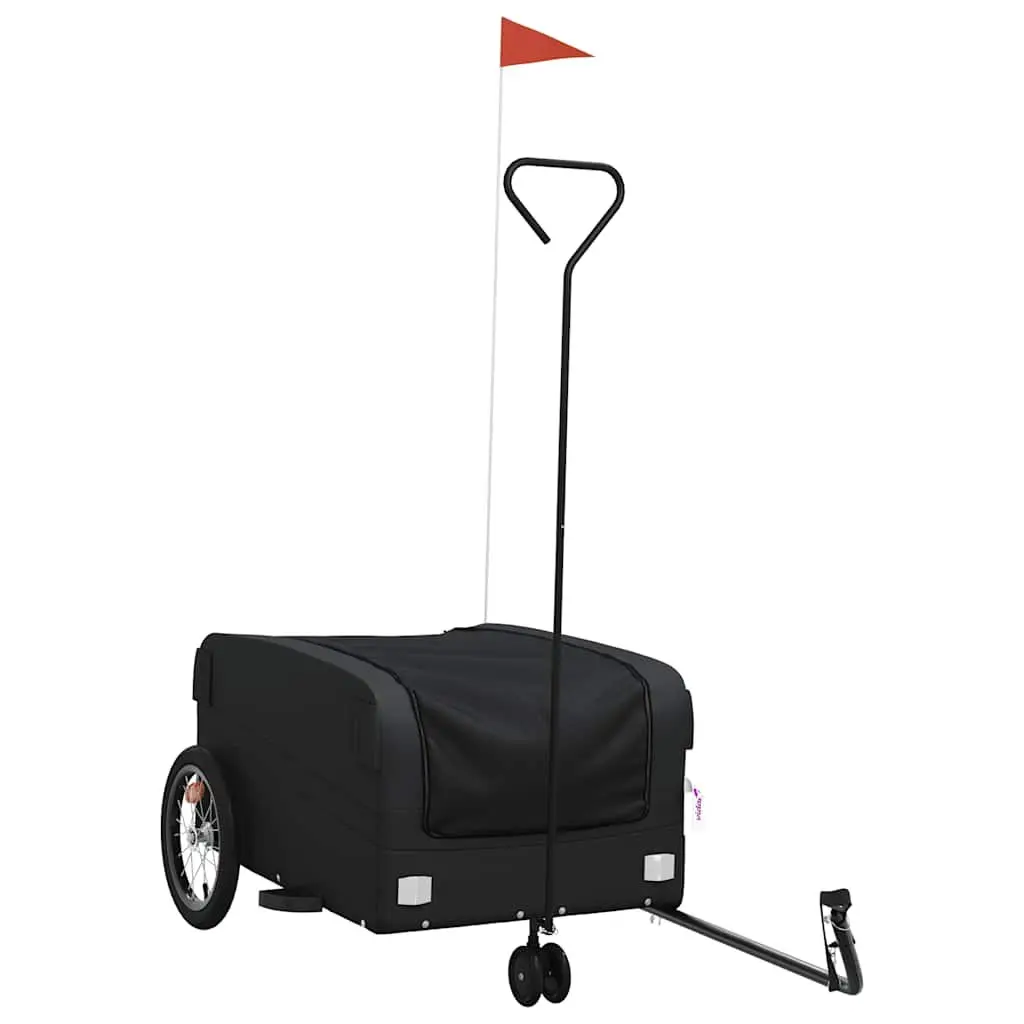 Bike Trailer Cargo Cart for Heavy Goods Black 45kg