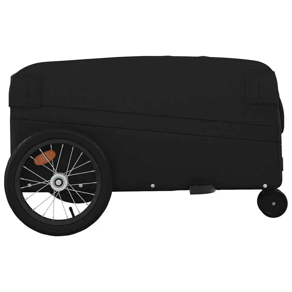Bike Trailer Cargo Cart for Heavy Goods Black 45kg
