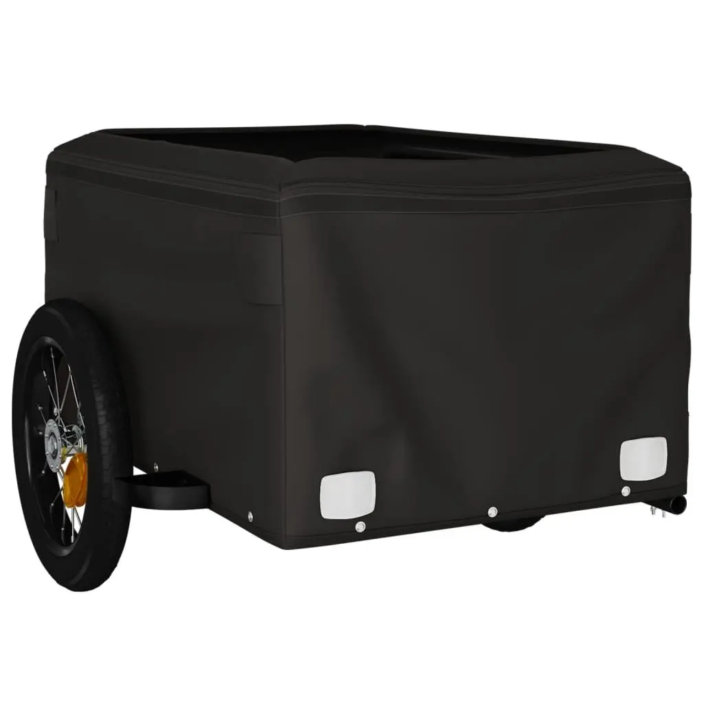 Bike Trailer for Cargo Transport Iron Construction Yellow