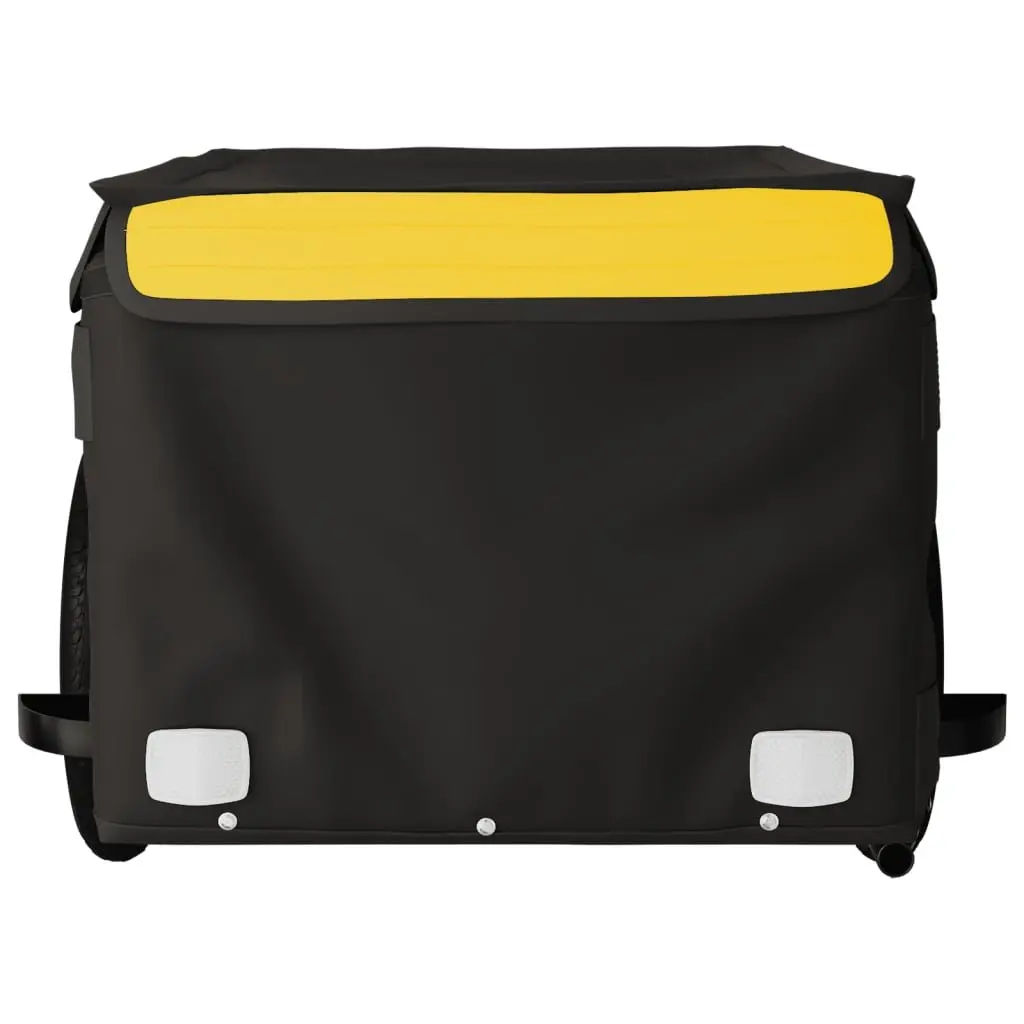 Bike Trailer for Cargo Transport Iron Construction Yellow