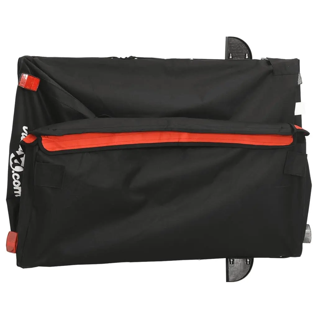 Bike Trailer Black 45kg Cargo Cart Heavy Load Bicycle Hauler Tow Bar Safety
