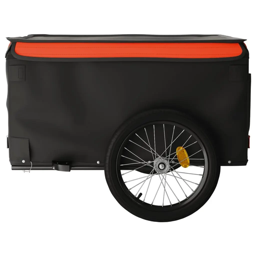 Bike Trailer Black 45kg Cargo Cart Heavy Load Bicycle Hauler Tow Bar Safety