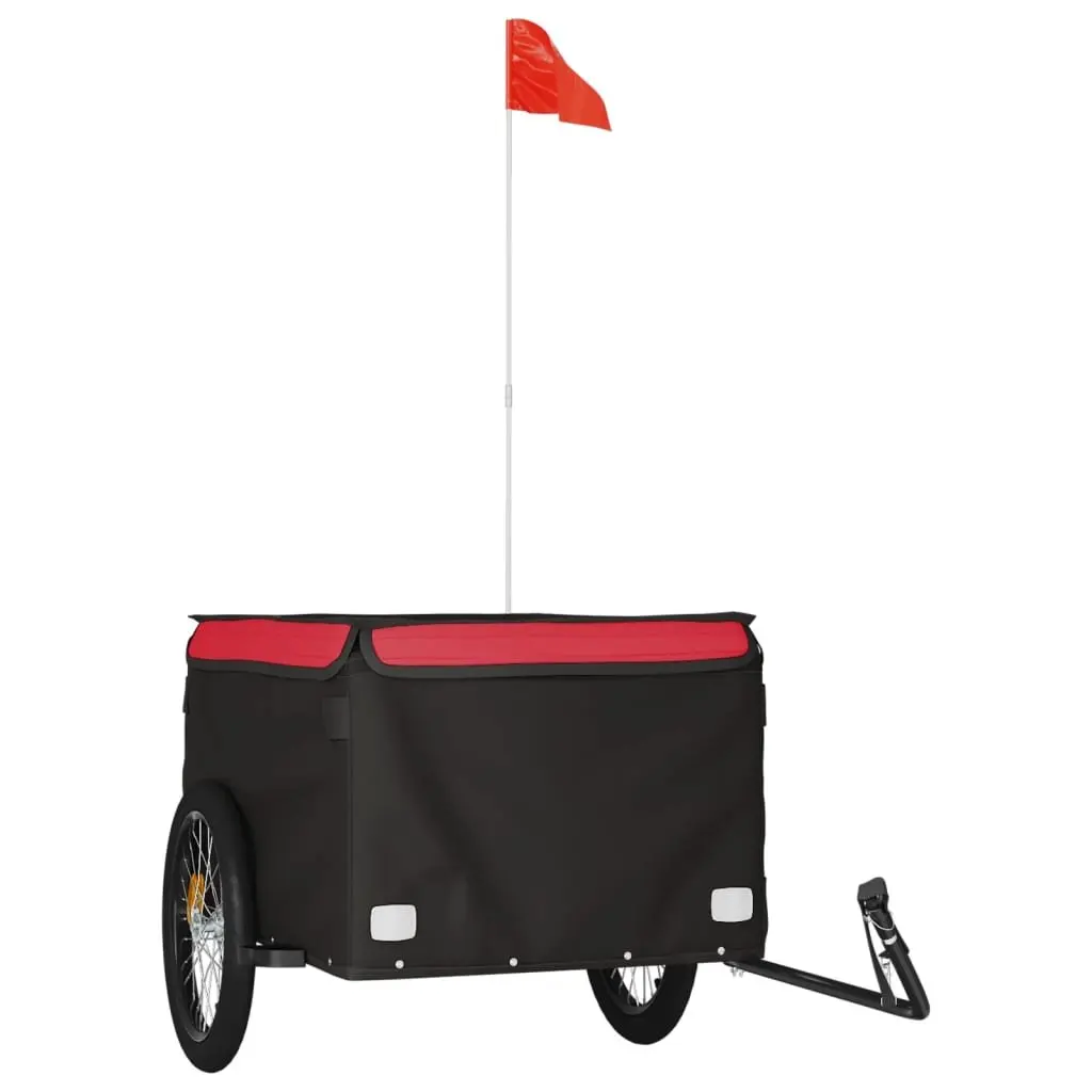 Bike Trailer for Cycling Black Iron Heavy Duty Cargo Cart