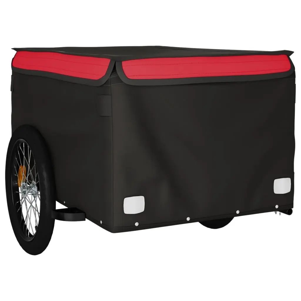 Bike Trailer for Cycling Black Iron Heavy Duty Cargo Cart