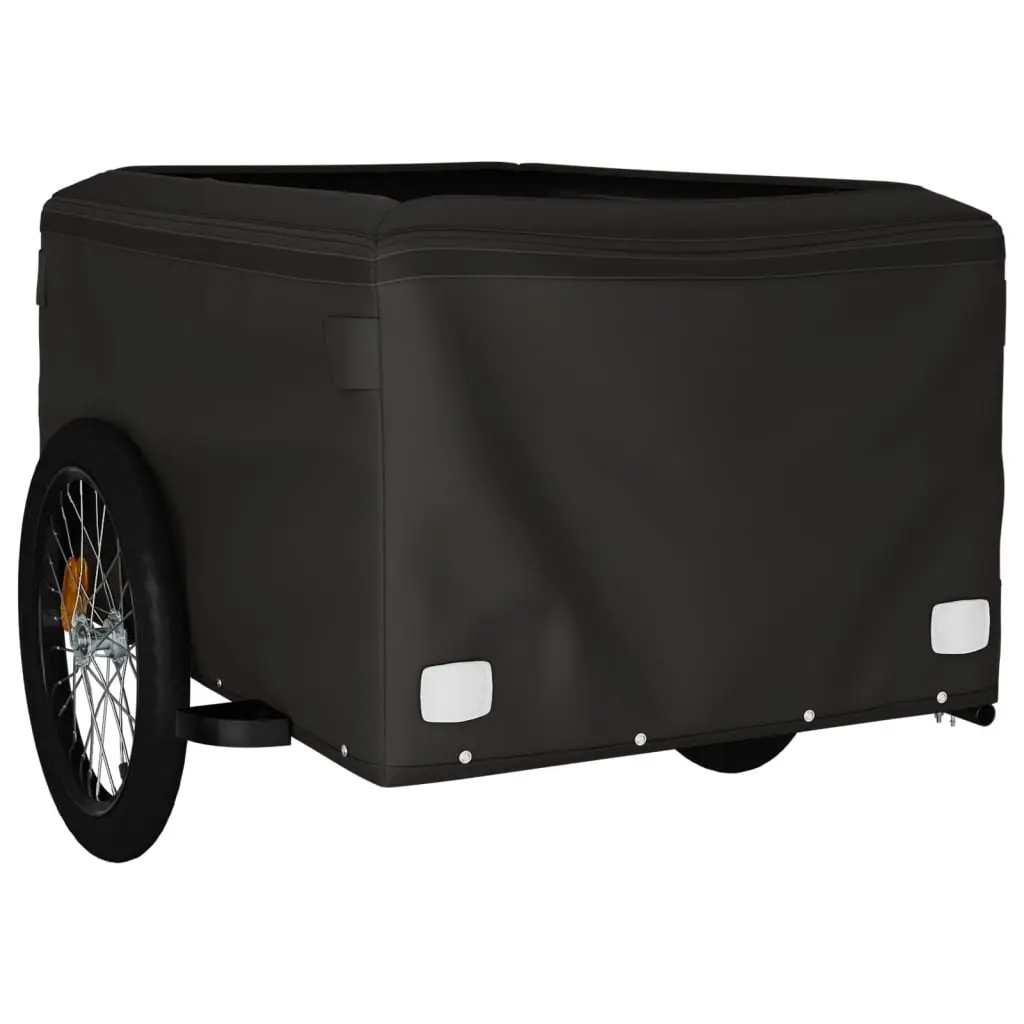 Bike Trailer for Cycling Black Iron Heavy Duty Cargo Cart
