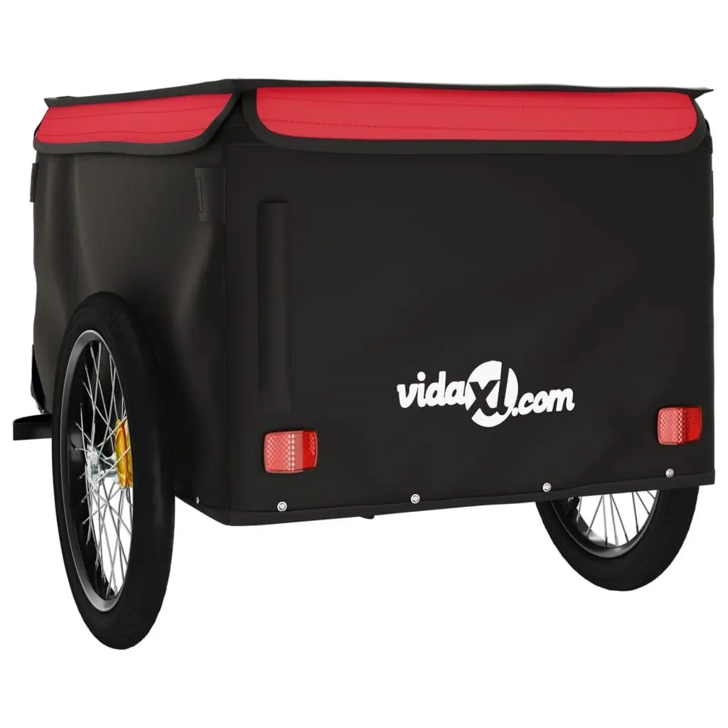 Bike Trailer for Cycling Black Iron Heavy Duty Cargo Cart