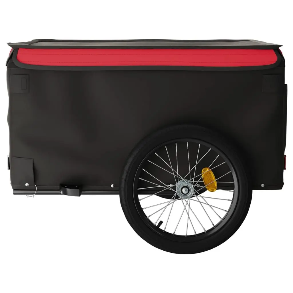 Bike Trailer for Cycling Black Iron Heavy Duty Cargo Cart