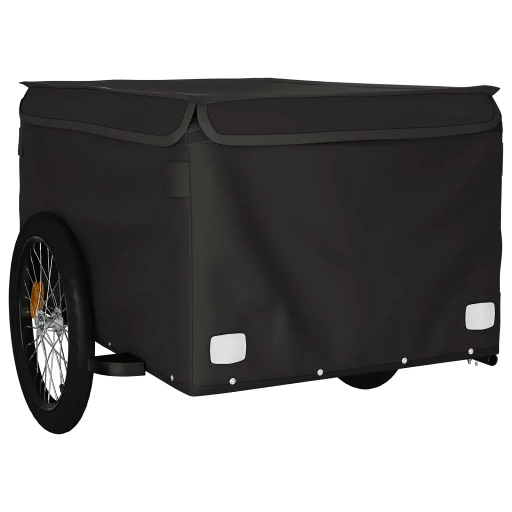 Bike Trailer Black Heavy Duty Cargo Cart for Bicycle 45kg Capacity