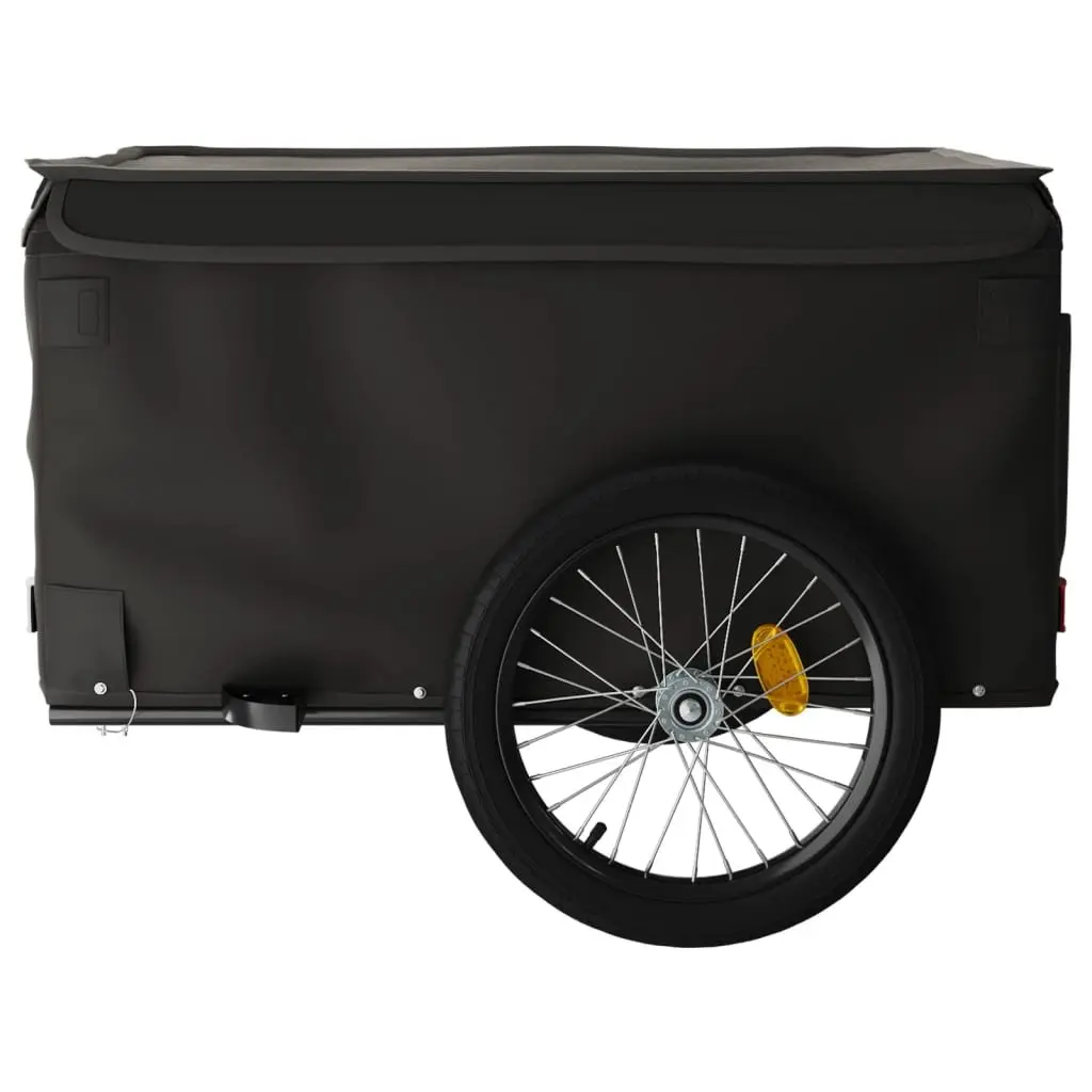 Bike Trailer Black Heavy Duty Cargo Cart for Bicycle 45kg Capacity