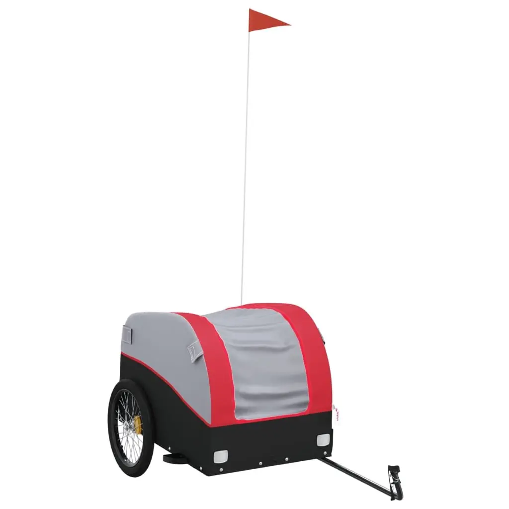 Heavy-Duty Red Iron Bike Cargo Trailer