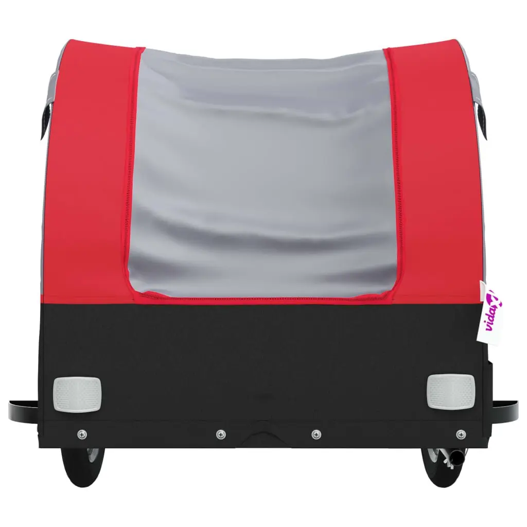 Heavy-Duty Red Iron Bike Cargo Trailer