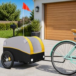 45kg Capacity Bike Trailer - Iron Construction for Durability