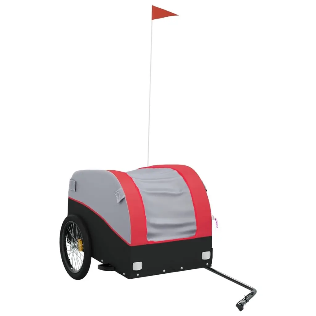Bicycle Cargo Trailer for Hauling Heavy Goods Red Iron Cart