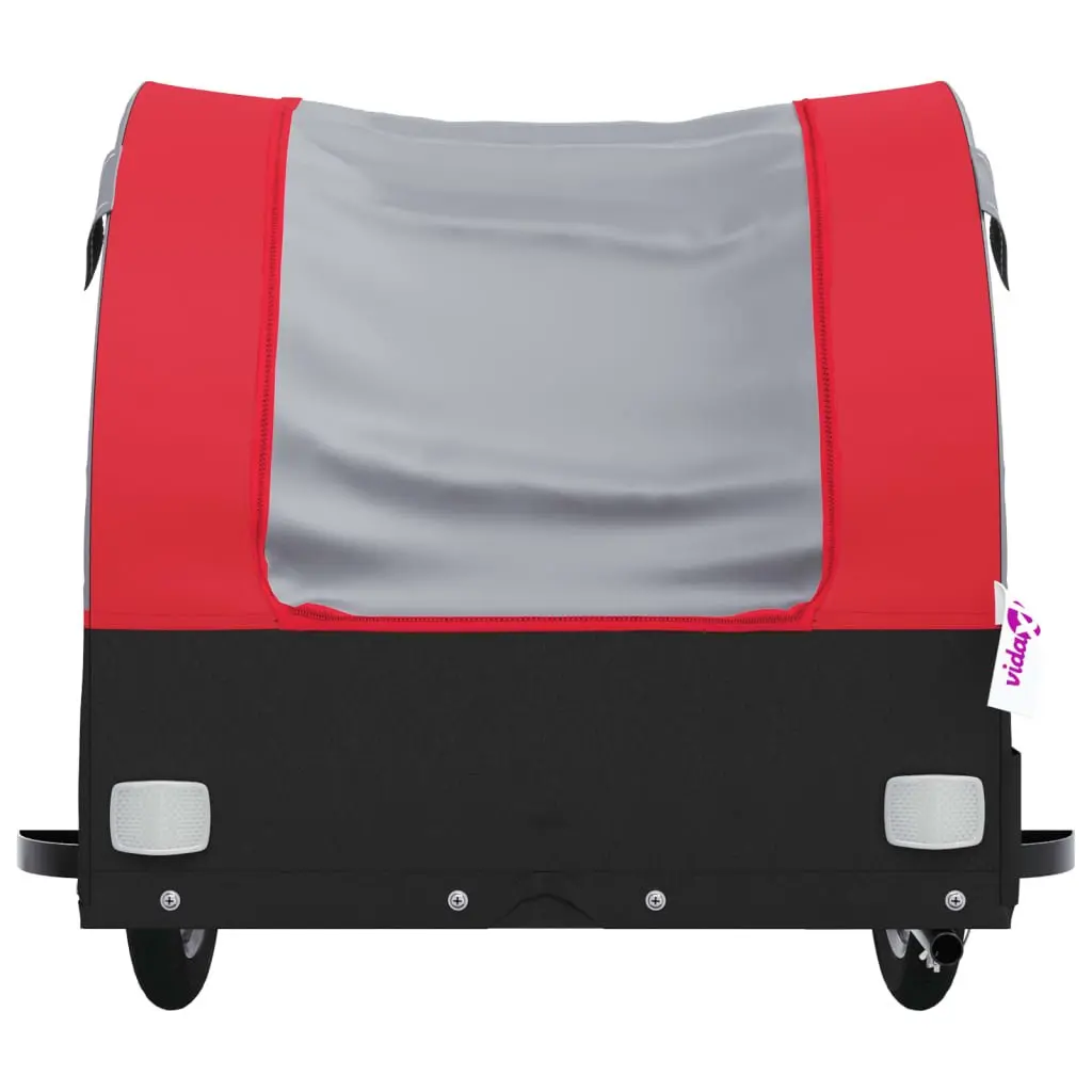 Bicycle Cargo Trailer for Hauling Heavy Goods Red Iron Cart