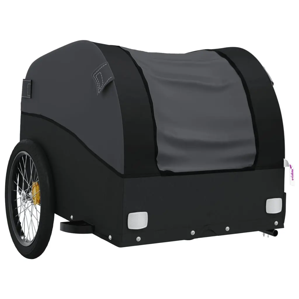 Bike Trailer for Cycling Black Heavy Duty Cargo Cart 45kg Capacity