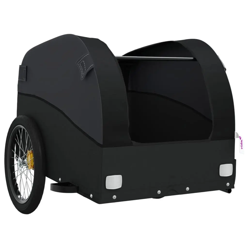 Bike Trailer for Cycling Black Heavy Duty Cargo Cart 45kg Capacity