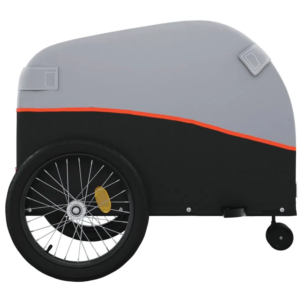 Bike Trailer for Cycling 45 kg Load Capacity Iron Orange