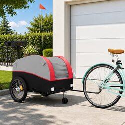 Iron Bike Trailer with 45kg Load Capacity for Cargo Transport