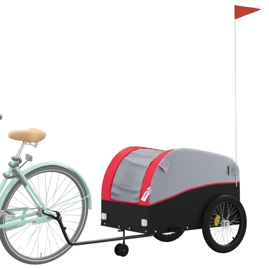 Bike Trailer for Cycling Heavy Duty Iron Construction 45kg Load Capacity