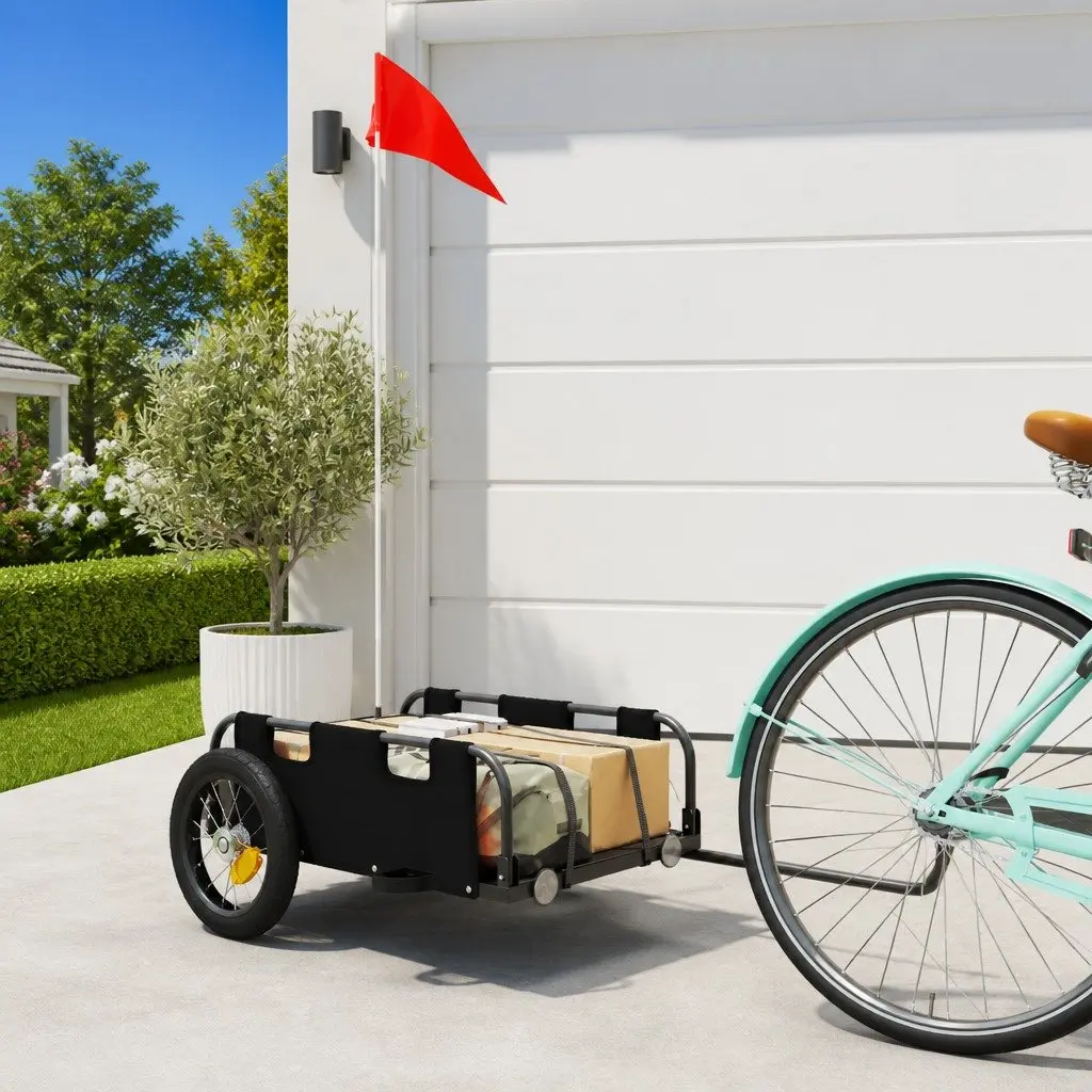 Black Cargo Bike Trailer Attachment