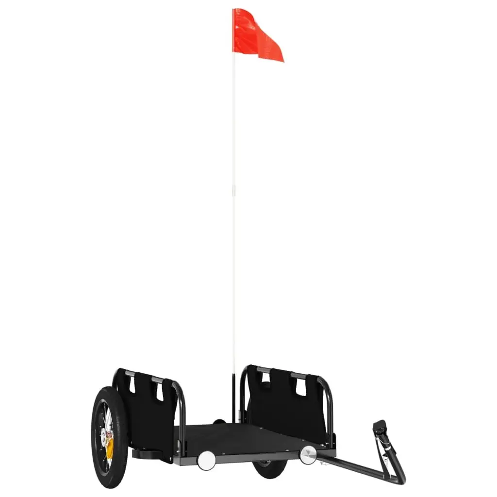 Bike Trailer Outdoor Transport Cargo Cart Black