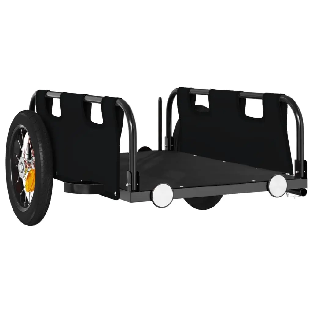 Bike Trailer Outdoor Transport Cargo Cart Black