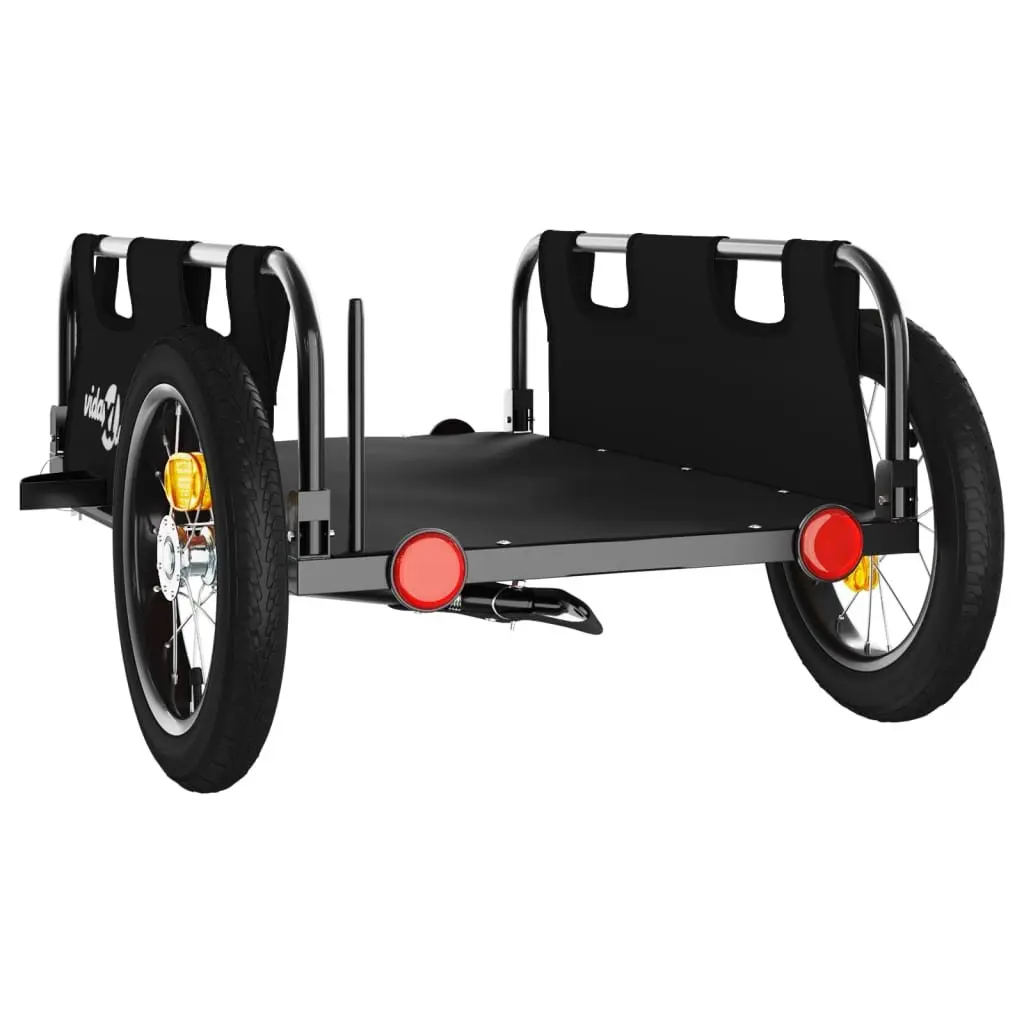 Bike Trailer Outdoor Transport Cargo Cart Black
