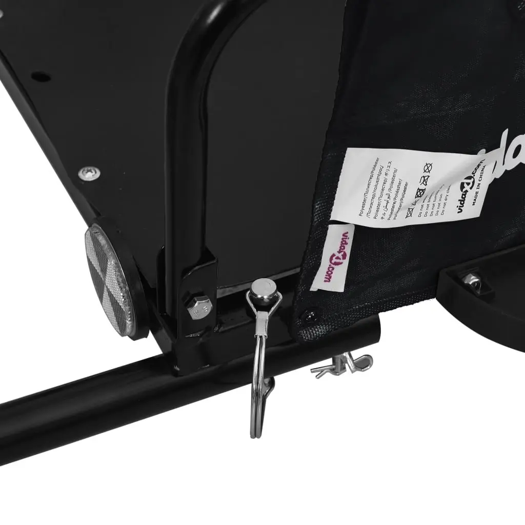 Bike Trailer Outdoor Transport Cargo Cart Black